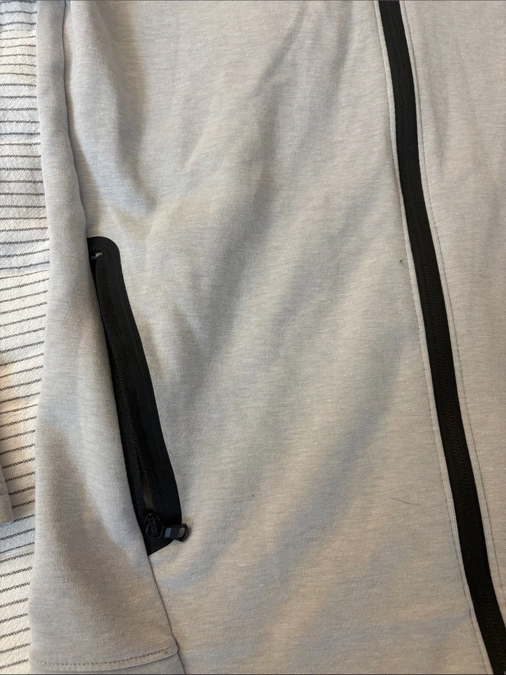 Old Navy Active Light Gray Hooded Zip Jacket
